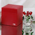 Red Rose Figurine Ornament Spring Bouquet Crystal Glass Flowers Gift-Boxed